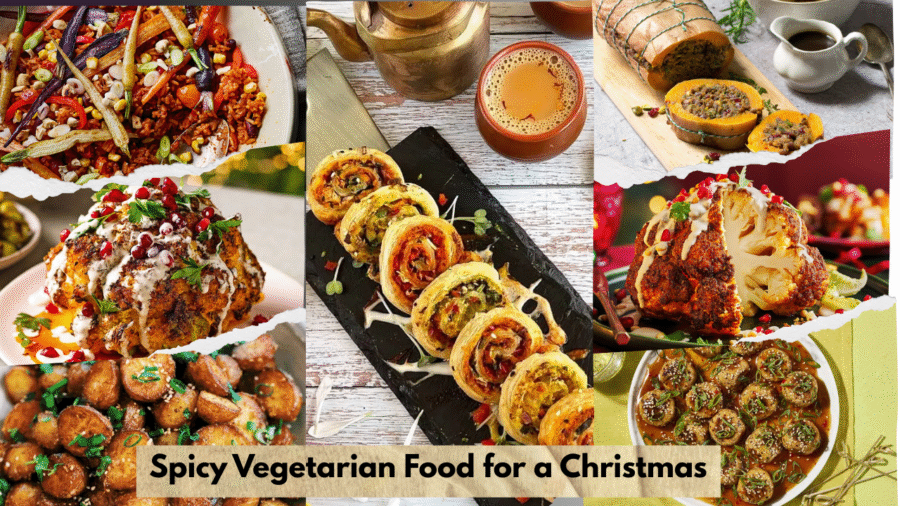 Spicy Vegetarian Food for a Christmas
