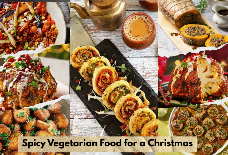 Spicy Vegetarian Food for a Christmas
