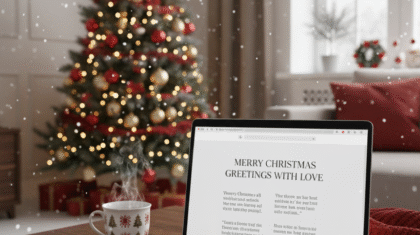 Merry Christmas Greetings with Love