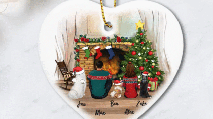 Dog and Cat Christmas Ornaments