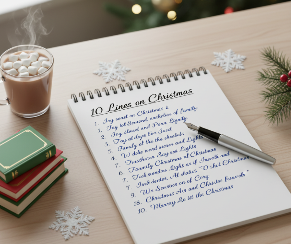 How to Write 10 Lines on Christmas
