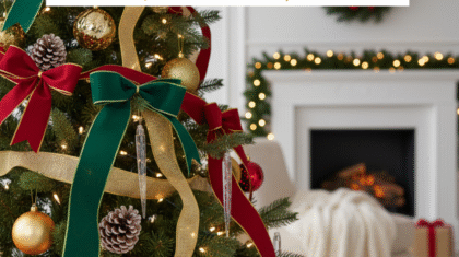 Decorate a Christmas Tree With Ribbons