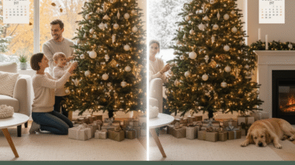 when is the best time to put up a Christmas