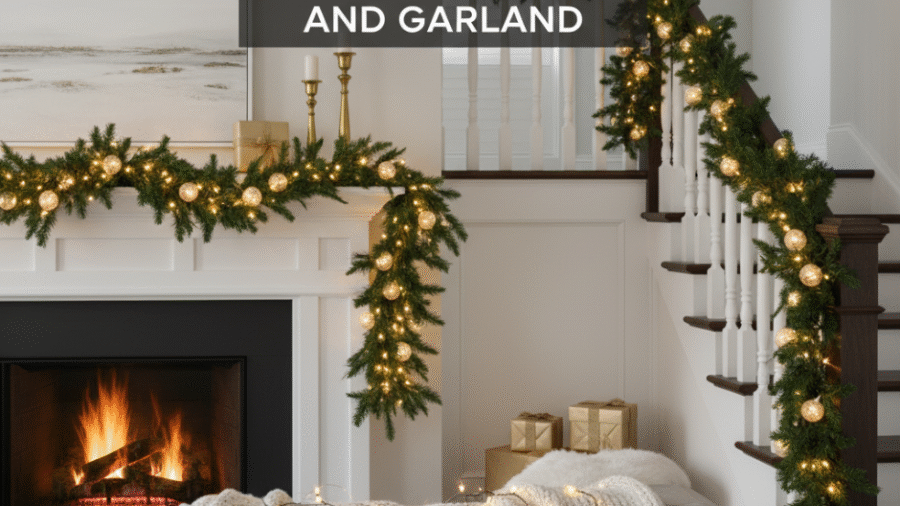 Decorating with Christmas Lights and Garland